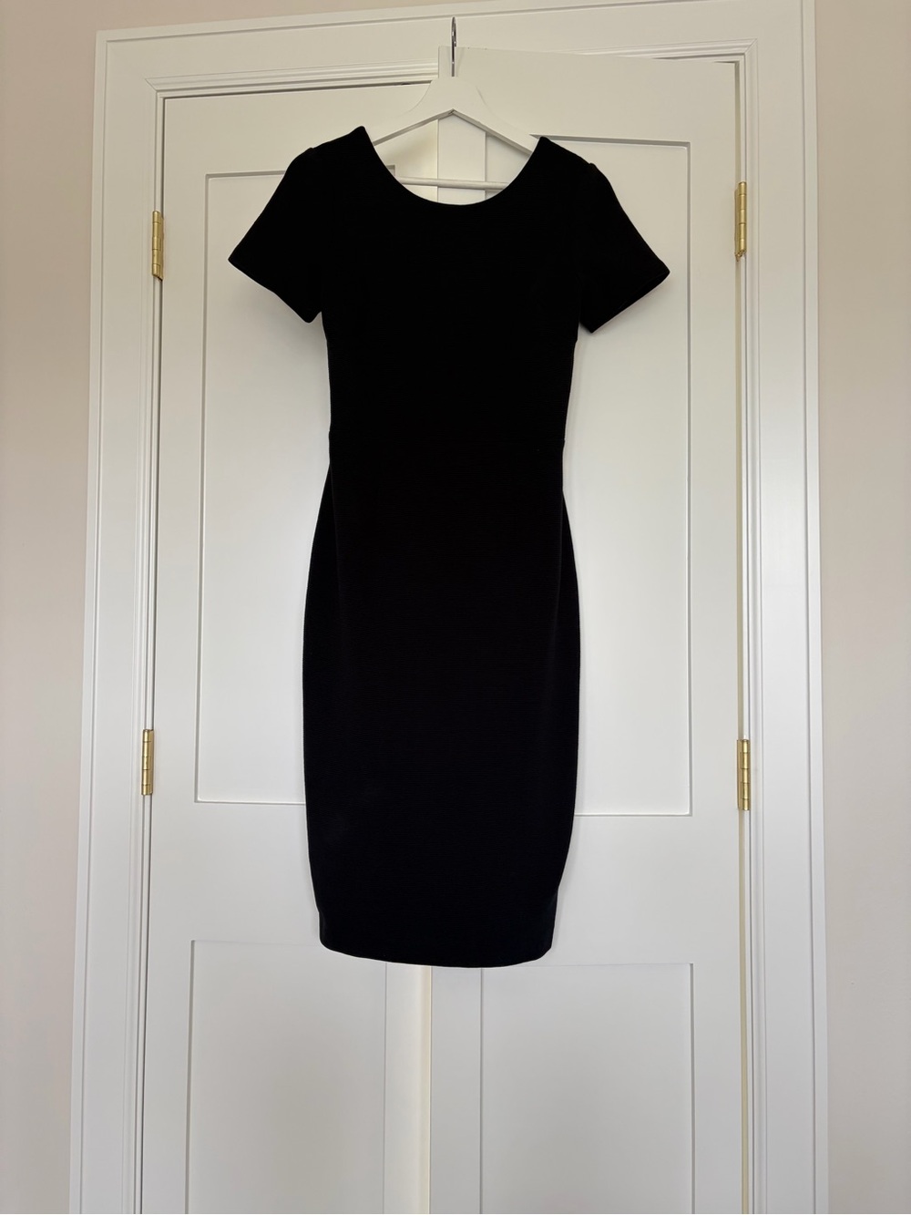 Boden Black Short-Sleeve Midi Work Dress|  size 6